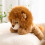 Leone di peluche realistico, morbido e imbottito, 1 pezzo 4