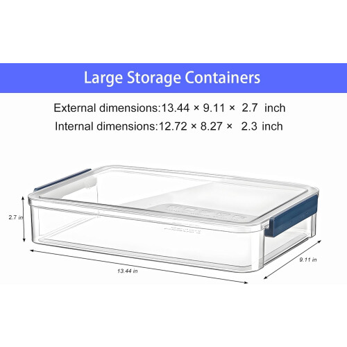 Transparente, stapelbare Aufbewahrungsboxen – 5,5 qt, 2er-Pack 1