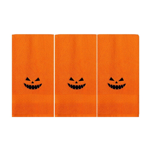 Σετ πετσετών μπάνιου για Halloween από βαμβάκι 3 τεμάχια 29x13 ίντσες 2