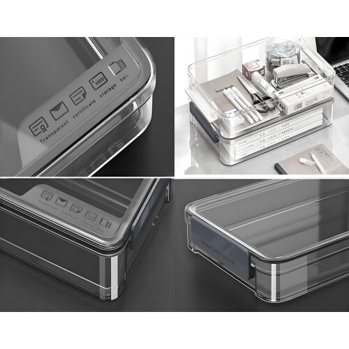 Transparente, stapelbare Aufbewahrungsboxen – 5,5 qt, 2er-Pack 2