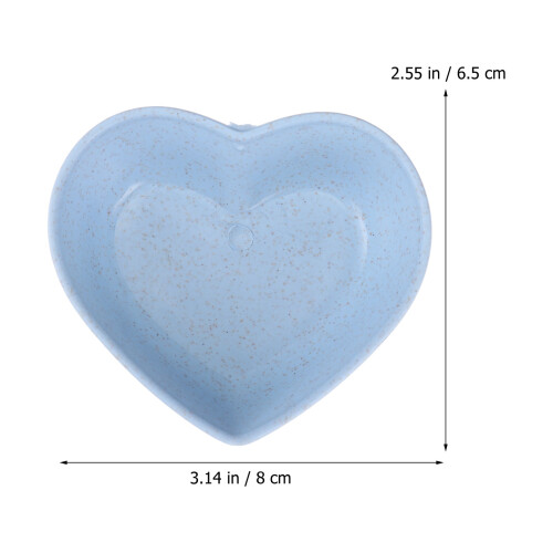 Heart-Shaped PP Sauce Bowls (8 pcs, Assorted Colours) 1