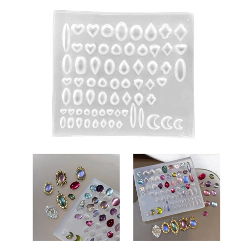 Silikon-Nagelform in Edelsteinform für Glitzereffekte 1