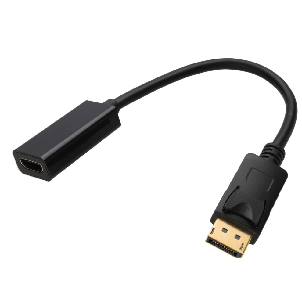 Slimline Displayport V1.4 Plug To Hdmi Socket 4K 60Hz Converter Adapter Cable 5054338122809