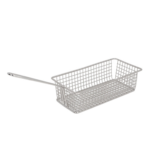 304 Stainless Steel Deep Fryer Basket, Rectangular, Medium