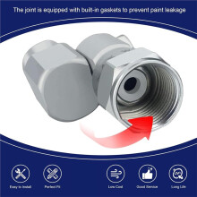 287036 Joint Pivotant pour Peinture Sans Air, Compatible avec le Filetage 7/8 Pouce 235486, Rotation à 180 Degrés, Conception Facile à Nettoyer
