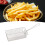 304 Stainless Steel Deep Fryer Basket, Rectangular, Medium 3