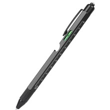 9-in-1 Multitool Pen with LED Light - Ideal Christmas Gifts for Men, Cool Gadgets for DIYers Black