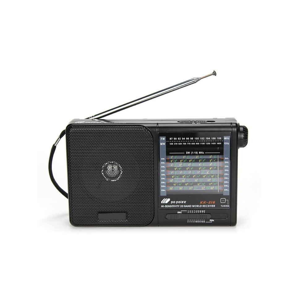 Photos - Portable Recorder Radio FM/MW/SW1-18 Digital Pocket Radio with LCD Display Telescopic Antenna Compact Travel Radio Receiver