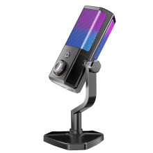 RGB-Microfoon voor Gaming, Esports, Streaming, USB-Computer, Spraak, Karaoke, Speciale Desktopmicrofoon met Ruisonderdrukking
