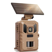 Trail Camera-4K 64MP WiFi Game Trail Cam with Night Vision Motion Activated Waterproof IP66,Built-in Battery Solar Power