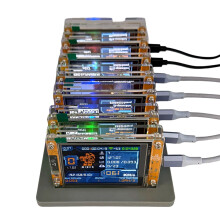 7x 1060KH/S NMMiner NerdMiner + 7 Slots Basis-Upgrade, Leistungsstarker Bitcoin-Krypto-Solo-Miner mit 2,8-Zoll--Display für Zuhause