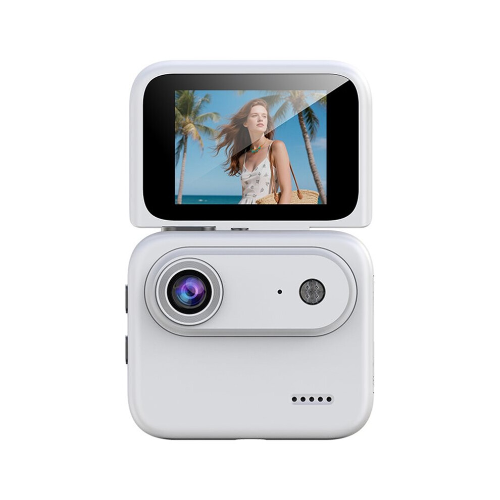 Sports Camera 4K Ultra Clear Recording Vlog Recorder With Flip Screen, AntiâShake, 143 WideâAngle Portable White 4713951329385