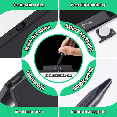 14.3-Inch Folding LCD Handwriting Writing Tablet with Split Screen Erasable Electronic Drawing Board and Note Book 1