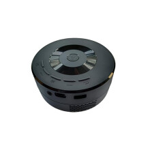 Round Projector Wired Screen Mirroring Supports Screen Mirroring for Android IOS USB Flash Drives 1080P MP4 Format