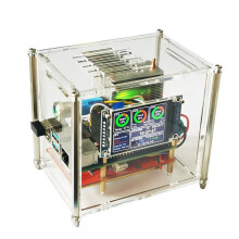For Raspberry Pi 4B UPS Uninterruptible Power Supply Acrylic Shell Kit Ice Tower Fan IPS Screen System Monitoring