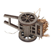 Chariot à bûches en bois pour maison de poupées, 7,5  4 cm