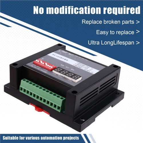 Expansion Module: Modbus RTU Protocol, RS485 Communication, 4 Inputs, 4 Outputs I/O Module,RTU Protocol Extension Module 2