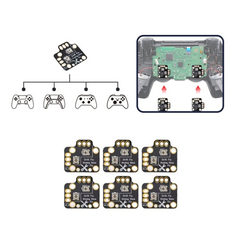 6PCS Gamepad Joystick Drift Repair Board Analog Thumb Stick Drift Fix Boad for PS4 PS5  One Series Controller 1