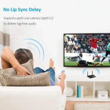 80M  5.0 Transmitter Receiver Aptx HD Low Latency Wireless Audio Adapter 3.5mm AUX RCA Jack for PC TV