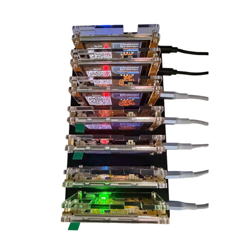 MinerNMMiner de 7000KH/S + Base de 7 Slots com Alta Taxa de Consumo, Tela Inteligente de 2,8 Polegadas, Minerador Solo de Bitcoin e Criptomoedas para 2