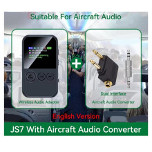 6.0 Audio-Transmitter/Receiver zum Aufclipsen, 3,5-mm-AUX-TF-Dual-Stream-Funkadapter für TV, PC, Auto und Kopfhörer