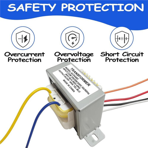 24V 40VA Control Transformer – Multi-Tap (120/208/240V) Foot Mount For HVAC Furnace & Industrial Equipment