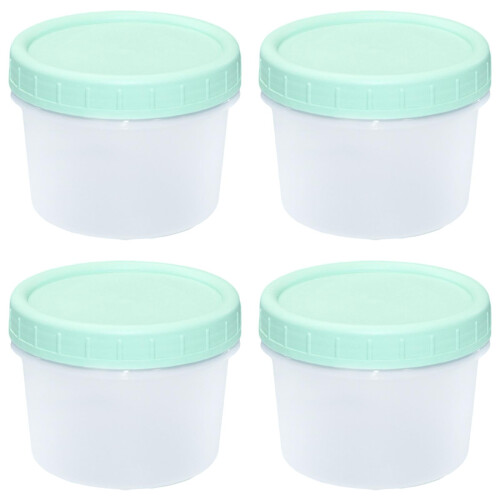 6.5 oz Reusable Plastic Storage Containers with Lids