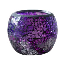 European Glass Candle Holder 8.5 x 7 cm