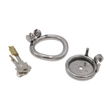 (4.5cm, Silver) Adult Toys Stainless Steel Chastity Lock Chastity Device Male Beginner Cage Chastity Cage Penis Cage Penis Lock Massage