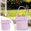 Farmhouse Tartan Easter Basket with Handle – Foldable 2