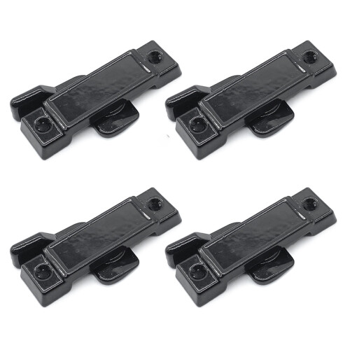 4Pieces Multipurpose Window Sash Lock Black Mounting Hole Centers Replacement With Screws for Sliding Window Use
