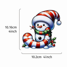 Acryl-Schneemann-Alphabet-Ornamente, 2D-Weihnachtsbaumdekoration