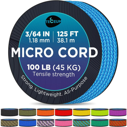 Micro Paracord 1.18mm  125ft Ice Mint