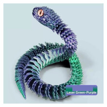 Action figure di serpente stampata in 3D con articolazioni mobili, 60 cm