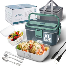 Boîte à lunch chauffante 1,8 L 80 W portable 12 V/24 V/110 V bleue