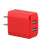 USB-veggplugg hibiskusrød ladekube 1