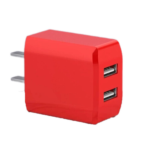 USB-veggplugg hibiskusrød ladekube