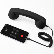 Retro Phone Handset compatible with iPhone and Android, Type-C Wired, 3.28ft Cable, Classic Style for Clear Hands-Free Calls