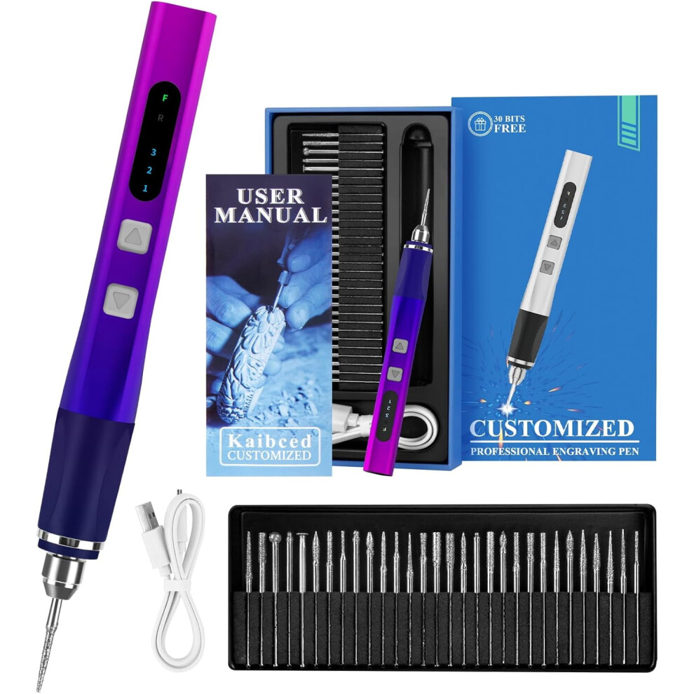 Kaibced Cordless Engraving Pen With 30 Bits 9499224400931