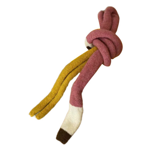 Gebreide sjaal met worststrepen – Polyester, 150x5cm