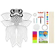 Kit de cometa de diamante para armar en blanco, para niños y adultos, 12 piezas.