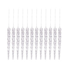12-Piece Clear Acrylic Icicle Ornaments
