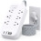 Multiprise plate, 6 prises, 4 ports USB, 4,5 m 1