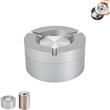Cendrier Ă verrouillage par rotation en acier inoxydable 360
