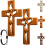 Croix en bois sculptée à la main avec des cœurs entrelacés 1