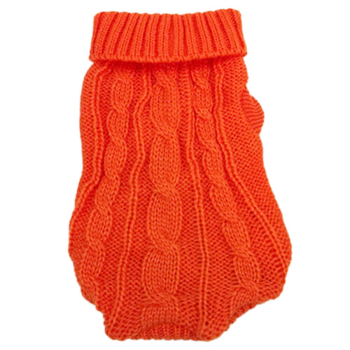 Extra kleiner gestrickter Hundepullover – 20 cm, Winterwärme für