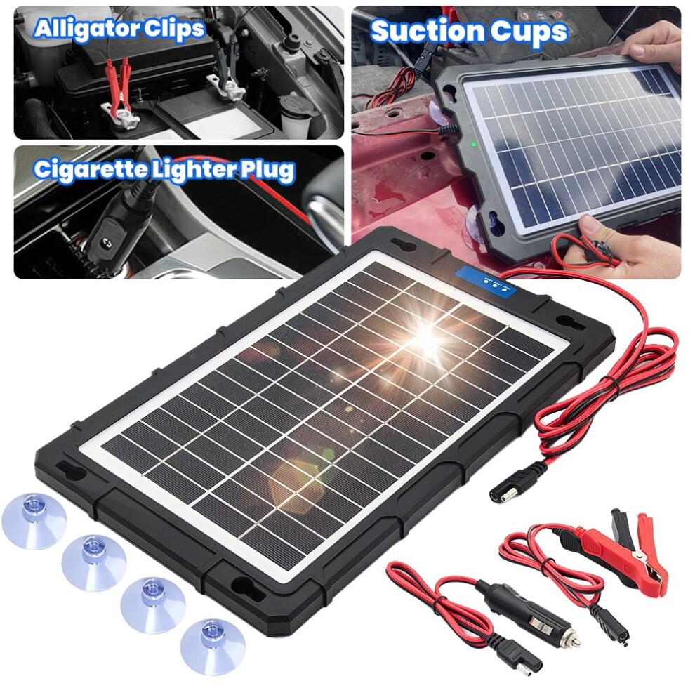 Solar Battery Charger 12V 15W For Car Boat Rv 937196868216