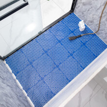 1pc Modular Interlocking Drainage Mat 11.81"x11.81"x0.59" Non-Slip Rubber Floor Tiles for Garage, Deck, Pool, Indoor/Outdoor