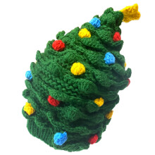 Gorro de Navidad de punto a crochet, accesorio cálido de invierno, 1 unidad.