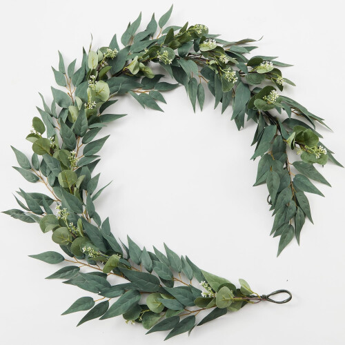 6ft Eucalyptus Garland Silk Greenery